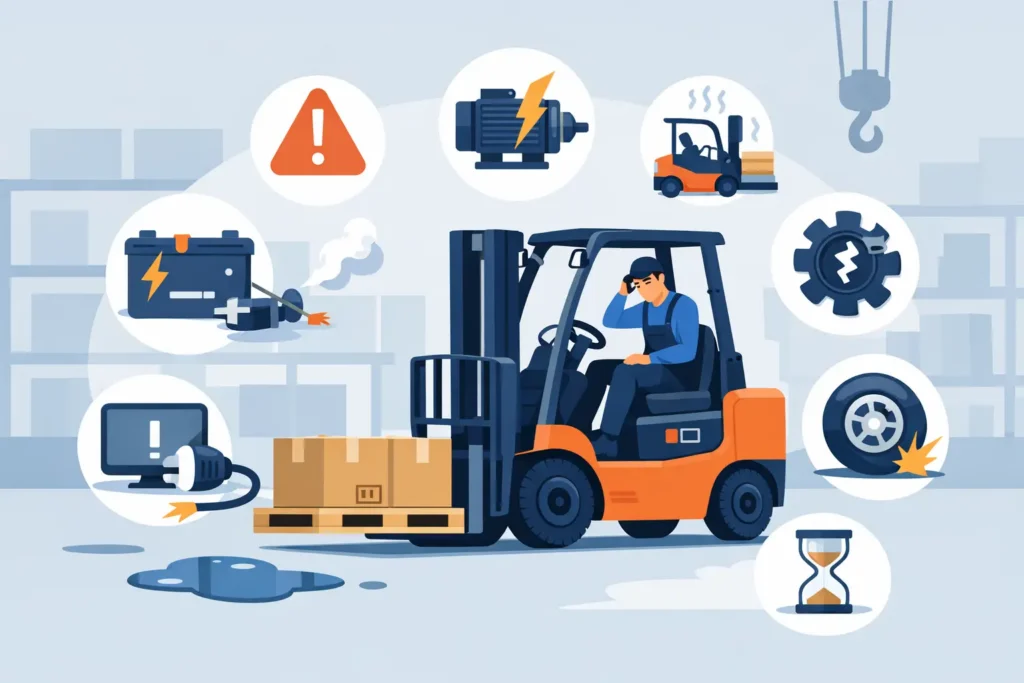 8 Electric Forklift Problems That Stop Work