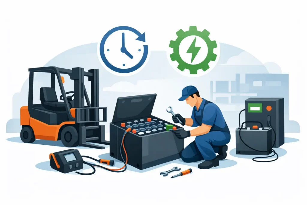 Forklift Battery Repair That Cuts Downtime