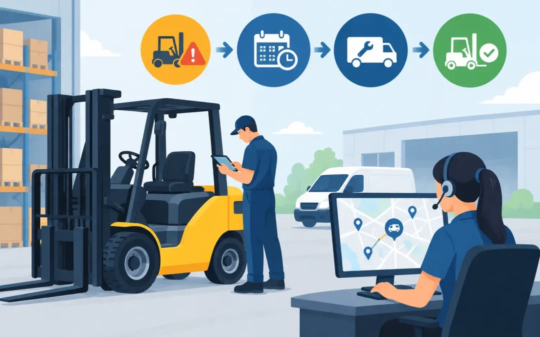 Forklift Service Dispatch Process That Cuts Downtime